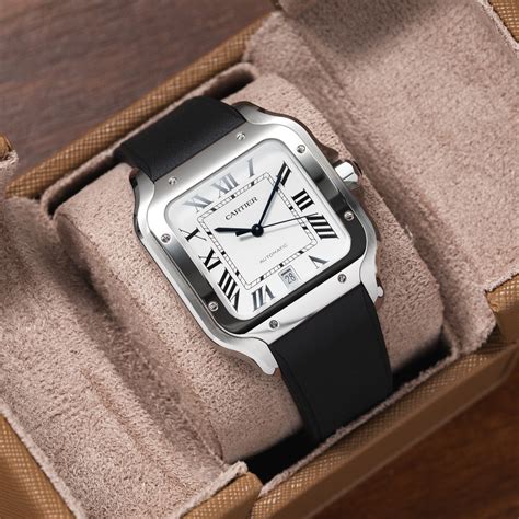 santos de cartier rubber strap